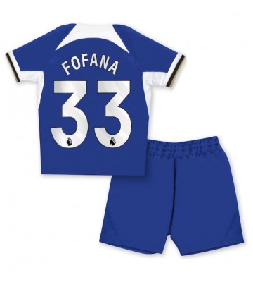 Chelsea Wesley Fofana #33 Primera Equipación Niños 2023-24 Manga Corta (+ Pantalones cortos)